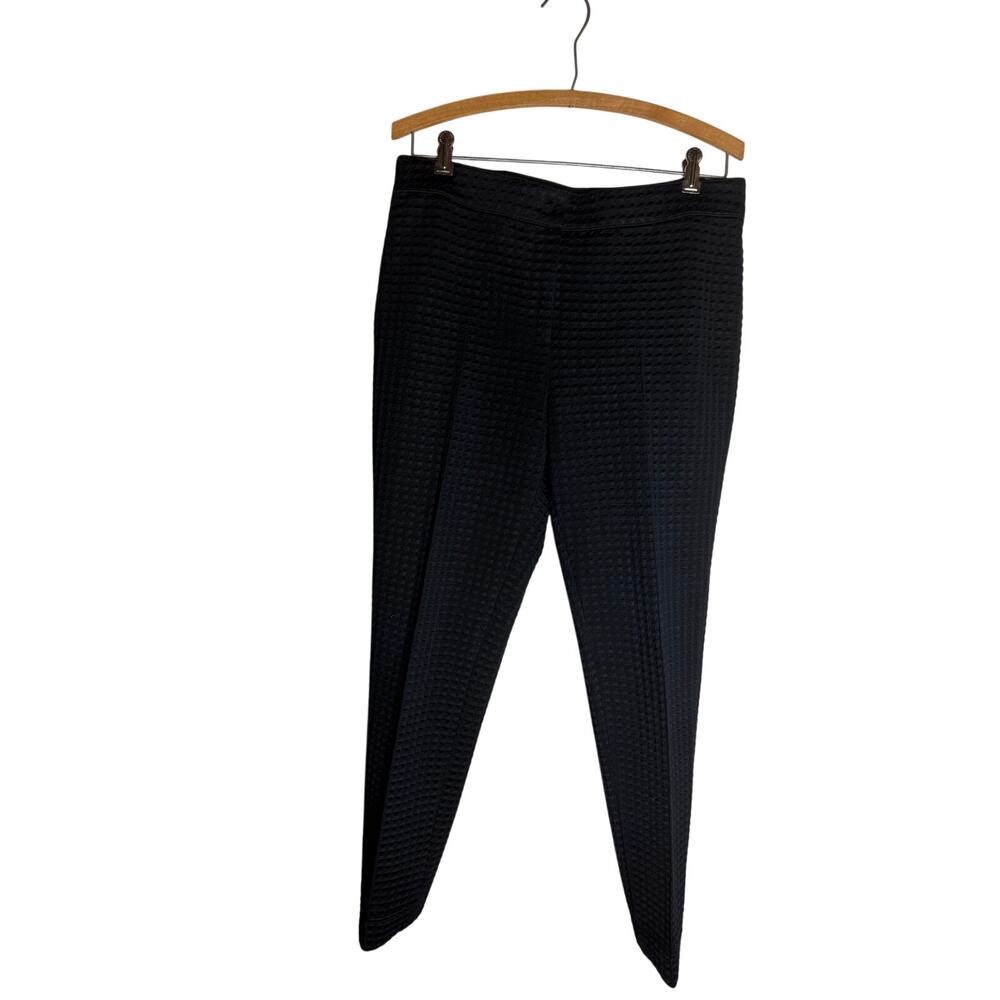 Akris Punto Black Textured Slim Straight Pants Size 8